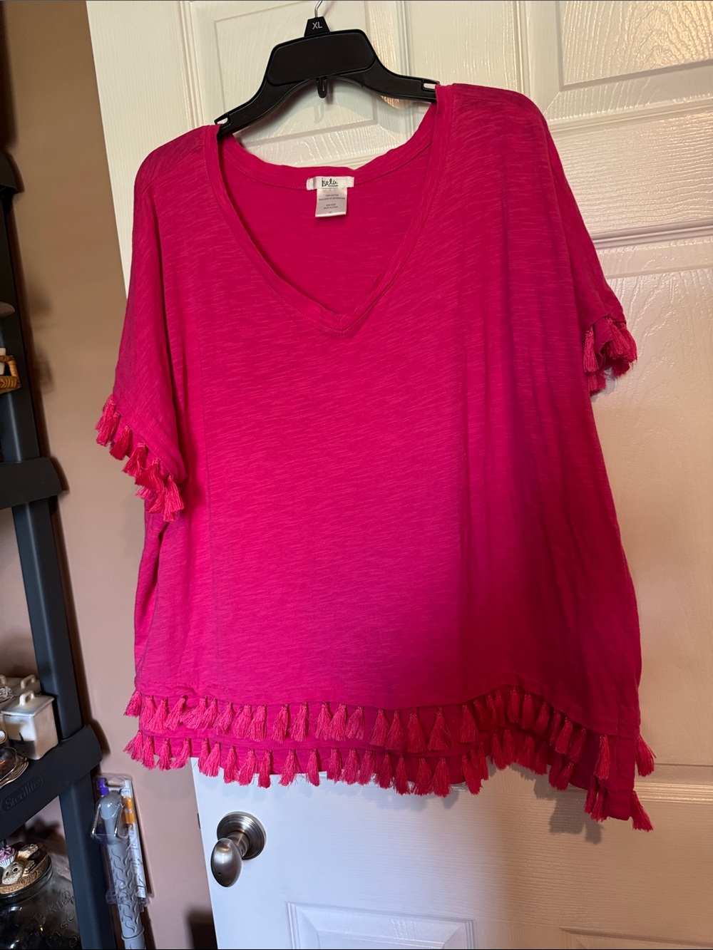 Isela Women’s Hot Pink Top with Fringe